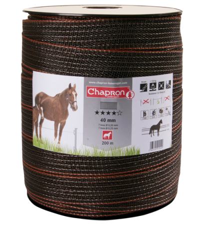 Ruban marron qualit&eacute; Sup&eacute;rieur 40 mm